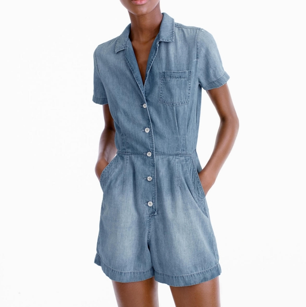 JCrew Chambray Denim Romper